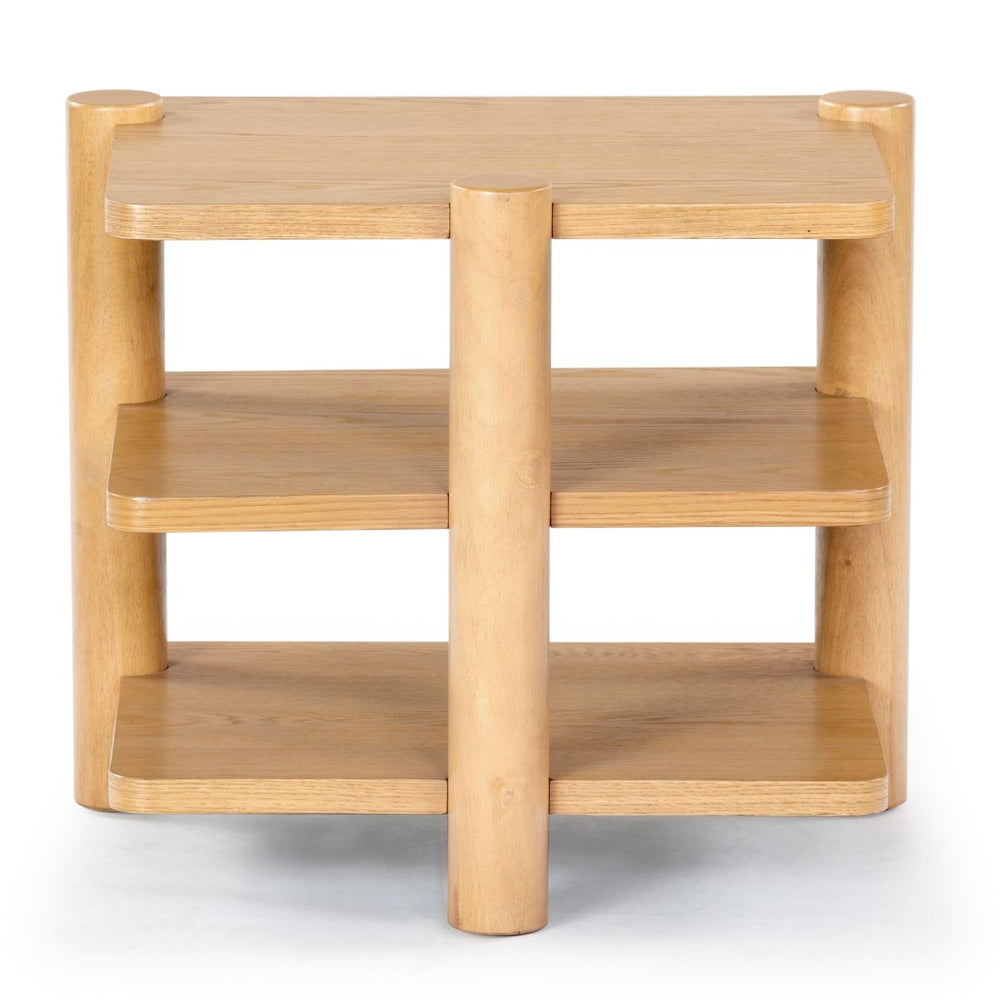 Safavieh Edisyn 3 Shelf Wood Accent Table Natural SFV2176A