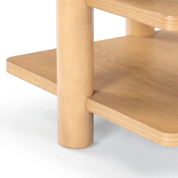 Safavieh Edisyn 3 Shelf Wood Accent Table Natural SFV2176A