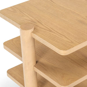 Safavieh Edisyn 3 Shelf Wood Accent Table Natural SFV2176A
