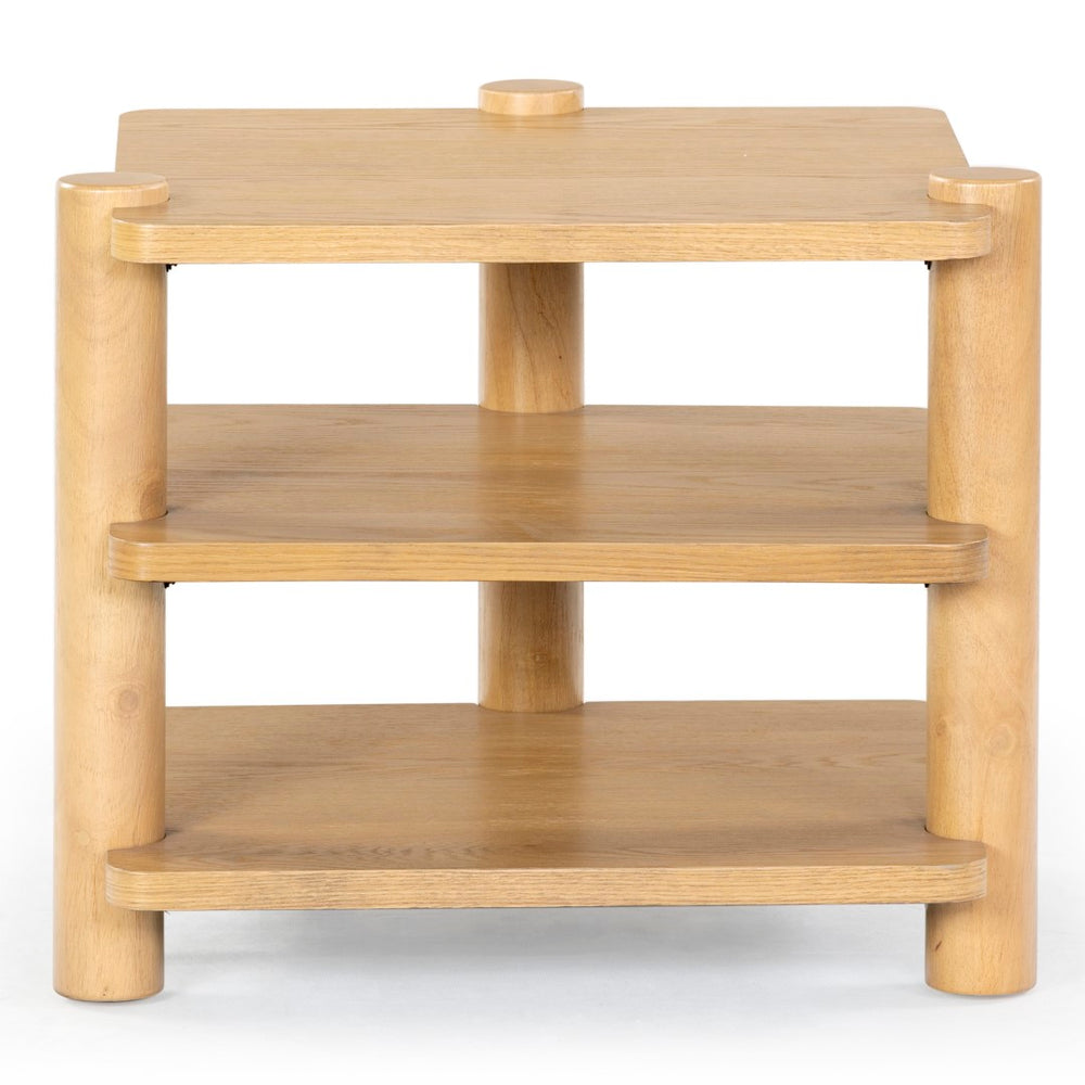 Safavieh Edisyn 3 Shelf Wood Accent Table Natural SFV2176A