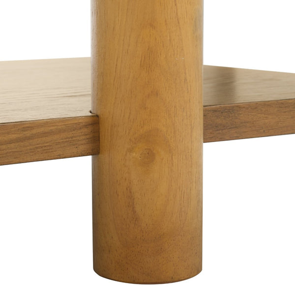 Safavieh EDISYN 3-Shelf Wood Accent Table - Modern Minimalist Design for Stylish Storage and Display Solutions Natural SFV2176A