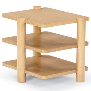 Safavieh Edisyn 3 Shelf Wood Accent Table Natural SFV2176A