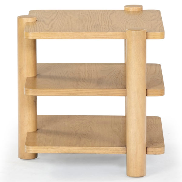 Safavieh Edisyn 3 Shelf Wood Accent Table Natural SFV2176A