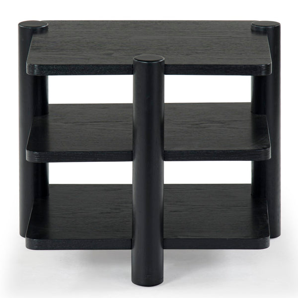 Safavieh Edisyn 3 Shelf Wood Accent Table Black SFV2176B