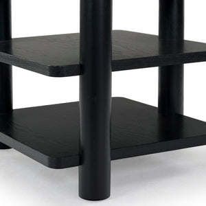 Safavieh Edisyn 3 Shelf Wood Accent Table Black SFV2176B
