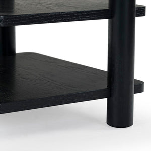 Safavieh Edisyn 3 Shelf Wood Accent Table Black SFV2176B