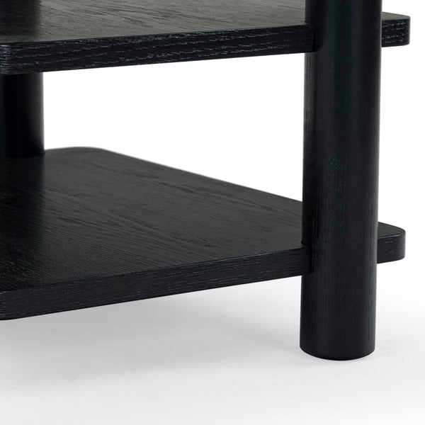 Safavieh Edisyn 3 Shelf Wood Accent Table Black SFV2176B