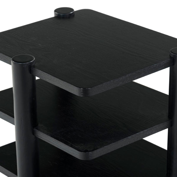 Safavieh Edisyn 3 Shelf Wood Accent Table Black SFV2176B