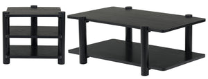 Safavieh EDISYN 3-Shelf Wood Accent Table - Modern Minimalist Design for Stylish Storage and Display Solutions Black SFV2176B
