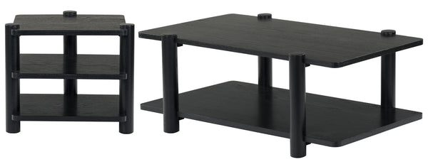 Safavieh EDISYN 3-Shelf Wood Accent Table - Modern Minimalist Design for Stylish Storage and Display Solutions Black SFV2176B
