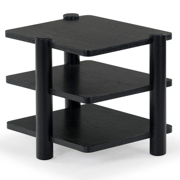 Safavieh Edisyn 3 Shelf Wood Accent Table Black SFV2176B