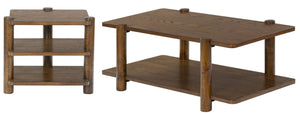 Safavieh EDISYN 3-Shelf Wood Accent Table - Modern Minimalist Design for Stylish Storage and Display Solutions Medium Oak SFV2176C
