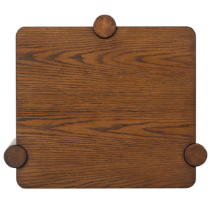 Safavieh Edisyn 3 Shelf Wood Accent Table Medium Oak SFV2176C