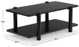 Safavieh Edisyn 2 Shelf Wood Coffee Table Black SFV2177B