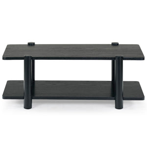 Safavieh Edisyn 2 Shelf Wood Coffee Table Black SFV2177B