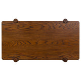 Safavieh Edisyn 2 Shelf Wood Coffee Table Medium Oak SFV2177C