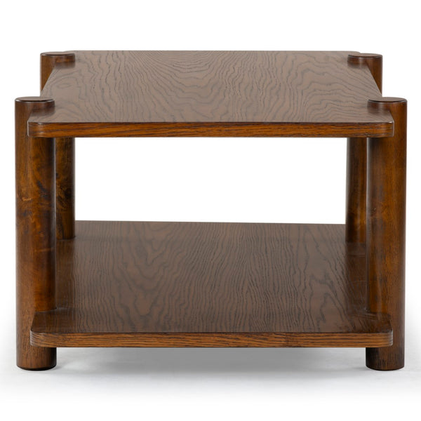 Safavieh Edisyn 2 Shelf Wood Coffee Table Medium Oak SFV2177C
