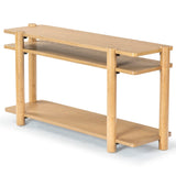 Safavieh Edisyn 3 Shelf Wood Console Table Natural SFV2178A