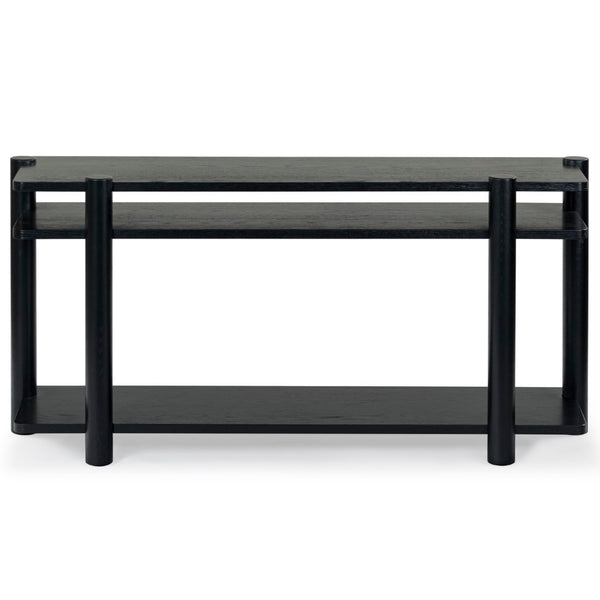 Safavieh Edisyn 3 Shelf Wood Console Table Black SFV2178B