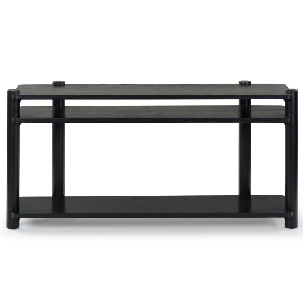 Safavieh EDISYN 3 Shelf Console Table - Modern Classic Design for Hallways, Living Rooms, and Entryways Black SFV2178B