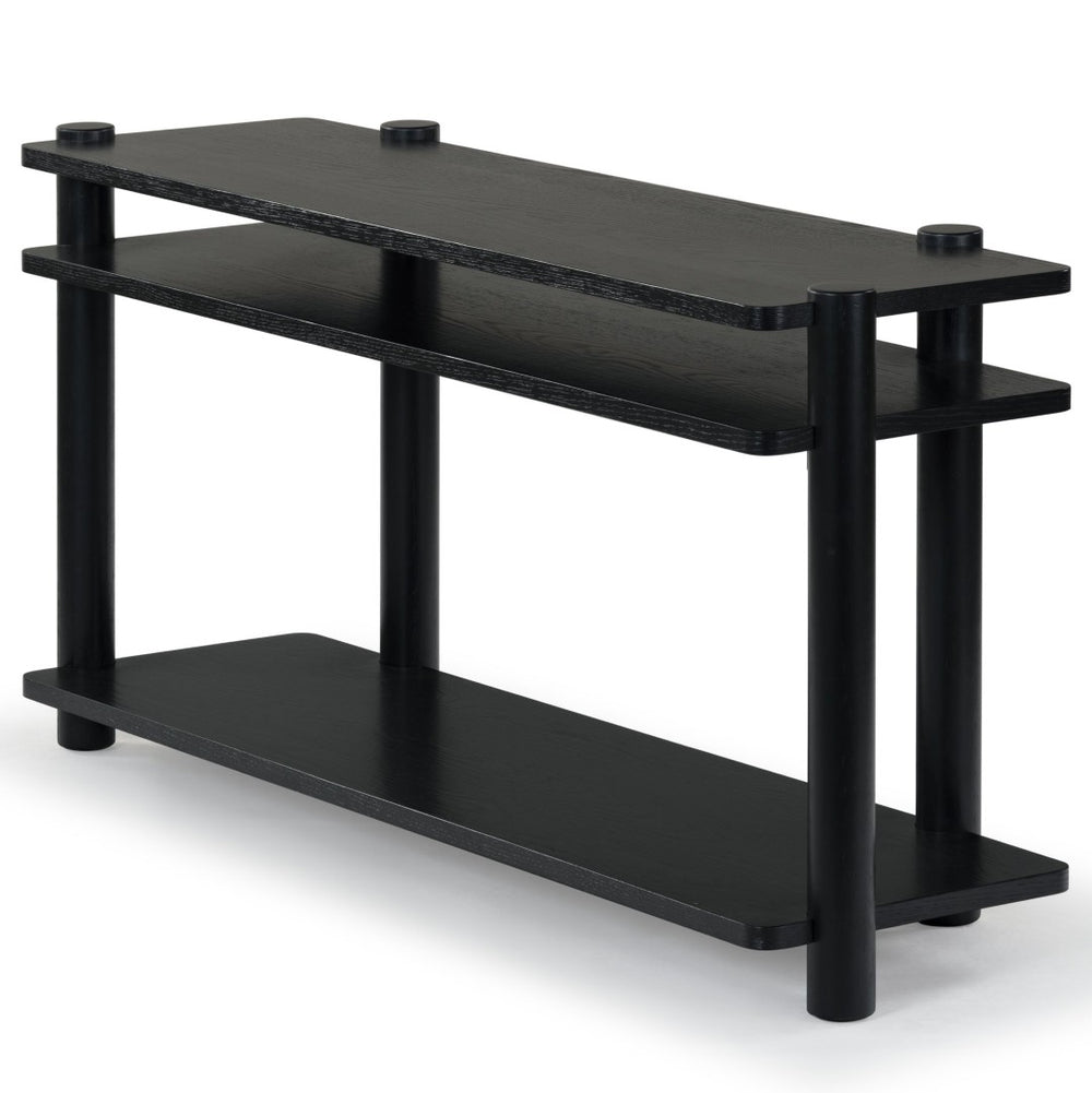 Safavieh EDISYN 3 Shelf Console Table - Modern Classic Design for Hallways, Living Rooms, and Entryways Black SFV2178B