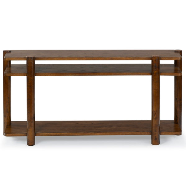 Safavieh Edisyn 3 Shelf Wood Console Table Medium Oak SFV2178C