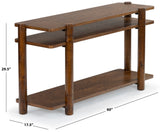 Safavieh Edisyn 3 Shelf Wood Console Table Medium Oak SFV2178C