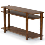 Safavieh Edisyn 3 Shelf Wood Console Table Medium Oak SFV2178C