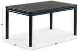 Safavieh Harriette 60" Rectangle Dining Table Black SFV2179B