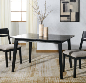 Safavieh BELLALEXA Modern Wood and Linen Dining Chair for Elegant Spaces - Stylish Comfort and Durability Black / Light Grey SFV2180A-SET2
