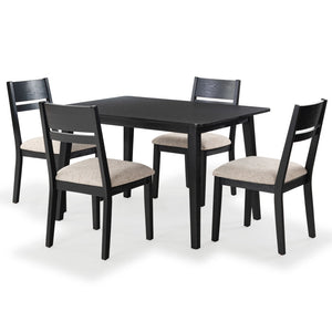 Safavieh BELLALEXA 48" Wood Dining Table – Stylish Centerpiece for Modern Homes, Durable Design for All Occasions Black SFV2181A
