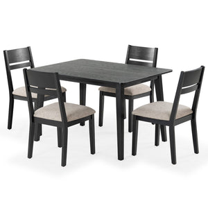 Safavieh BELLALEXA 48" Wood Dining Table – Stylish Centerpiece for Modern Homes, Durable Design for All Occasions Black SFV2181A