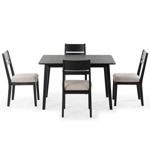 Safavieh BELLALEXA 48" Wood Dining Table – Stylish Centerpiece for Modern Homes, Durable Design for All Occasions Black SFV2181A
