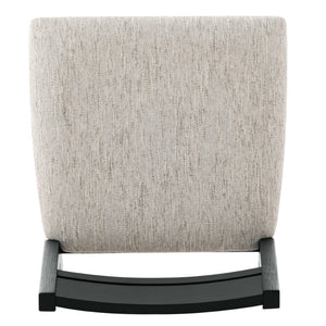 Safavieh BELLALEXA Modern Wood and Linen Dining Chair for Elegant Spaces - Stylish Comfort and Durability Black / Light Grey SFV2180A-SET2