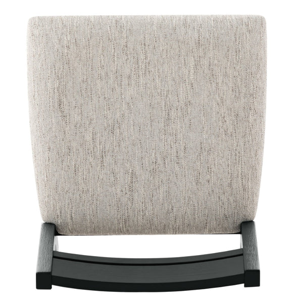 Safavieh BELLALEXA Modern Wood and Linen Dining Chair for Elegant Spaces - Stylish Comfort and Durability Black / Light Grey SFV2180A-SET2