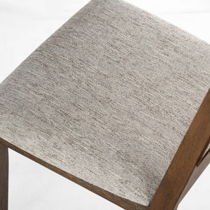 Safavieh BELLALEXA Modern Wood and Linen Dining Chair for Elegant Spaces - Stylish Comfort and Durability Medium Oak / Light Grey SFV2180B-SET2