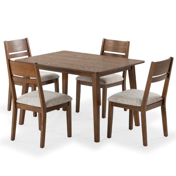 Safavieh BELLALEXA 48" Wood Dining Table – Stylish Centerpiece for Modern Homes, Durable Design for All Occasions Medium Oak SFV2181B
