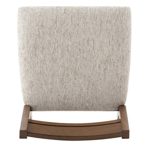 Safavieh BELLALEXA Modern Wood and Linen Dining Chair for Elegant Spaces - Stylish Comfort and Durability Medium Oak / Light Grey SFV2180B-SET2