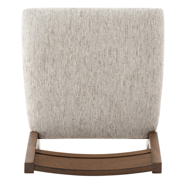 Safavieh BELLALEXA Modern Wood and Linen Dining Chair for Elegant Spaces - Stylish Comfort and Durability Medium Oak / Light Grey SFV2180B-SET2