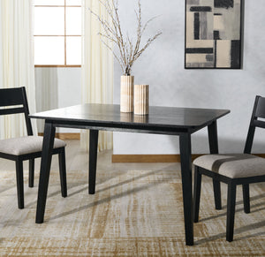 Safavieh Bellalexa 48" Wood Dining Table - Elegant Rubberwood Design For Timeless Dining Experience At Home Black Wood Sfv2181a