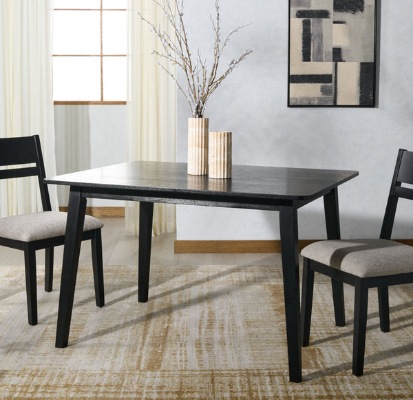 Safavieh Bellalexa 48" Wood Dining Table - Elegant Rubberwood Design For Timeless Dining Experience At Home Black Wood Sfv2181a