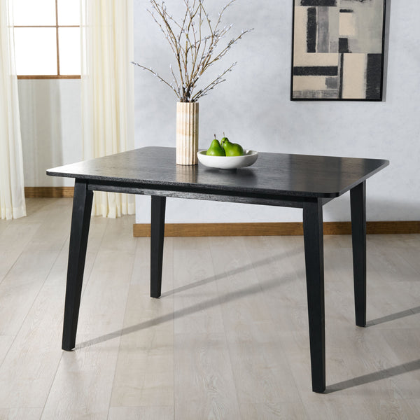 Safavieh Bellalexa 48" Wood Dining Table - Elegant Rubberwood Design For Timeless Dining Experience At Home Black Wood Sfv2181a