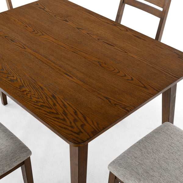 Safavieh Bellalexa 48" Wood Dining Table - Elegant Rubberwood Design For Timeless Dining Experience At Home Medium Oak Wood Sfv2181b