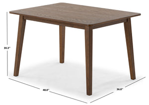 Safavieh Bellalexa 48" Wood Dining Table - Elegant Rubberwood Design For Timeless Dining Experience At Home Medium Oak Wood Sfv2181b