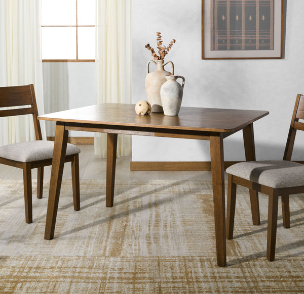 Safavieh Bellalexa 48" Wood Dining Table - Elegant Rubberwood Design For Timeless Dining Experience At Home Medium Oak Wood Sfv2181b