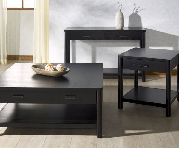 Safavieh JAYLESSA Console Table - Stylish 2-Drawer Design for Entryway, Living Room, or Dining Area Decor Black SFV2184B
