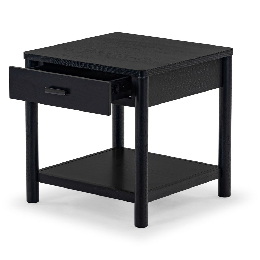 Safavieh JAYLESSA 1-Drawer End Table - Stylish Accent Piece for Living Rooms, Bedrooms & Entryways Storage Black SFV2182B