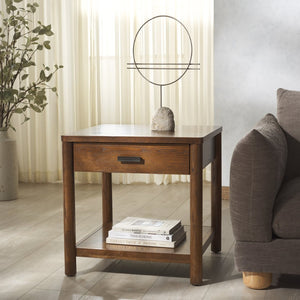 Safavieh JAYLESSA 1-Drawer End Table - Stylish Accent Piece for Living Rooms, Bedrooms & Entryways Storage Medium Oak SFV2182C
