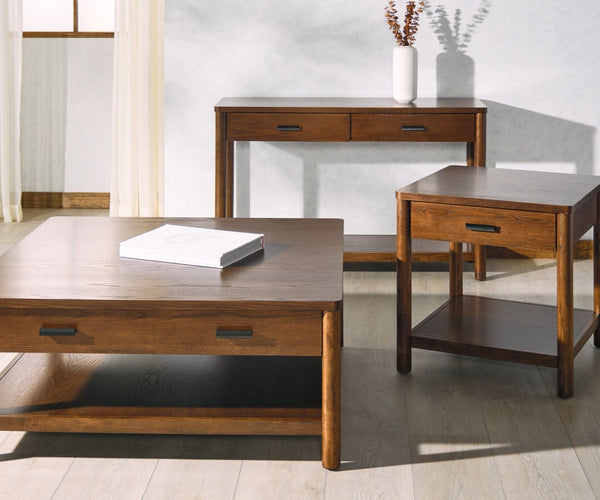 Safavieh JAYLESSA Console Table - Stylish 2-Drawer Design for Entryway, Living Room, or Dining Area Decor Medium Oak SFV2184C