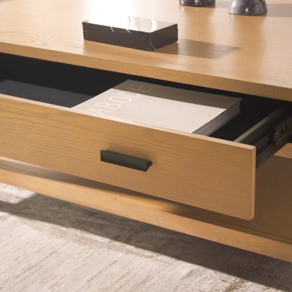 Safavieh JAYLESSA Wood Coffee Table with 1 Drawer – Sleek Modern Design for Stylish Living Room Organization Natural SFV2183A